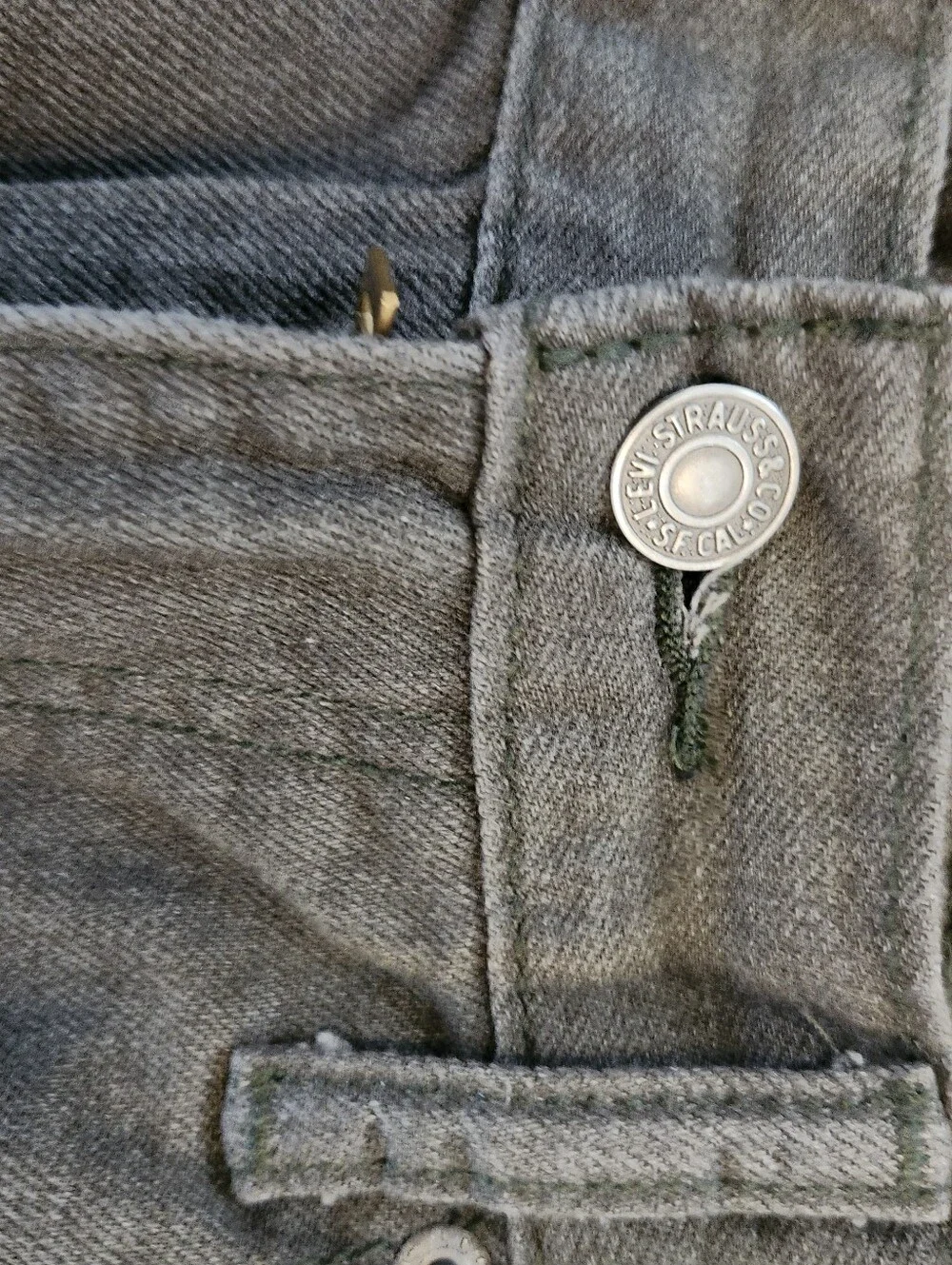 Mens Gray Levi Strauss 511 32 X 34 Softer Feel